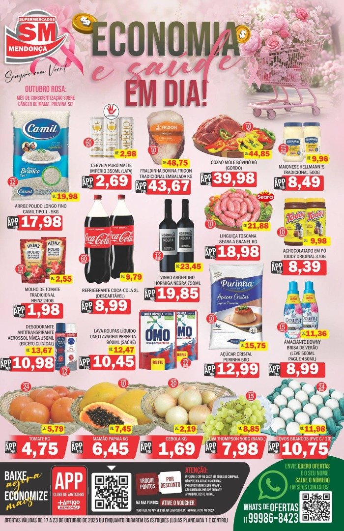 Supermercados Mendonça: ofertas válidas de 17 a 23 de Outubro de 2025