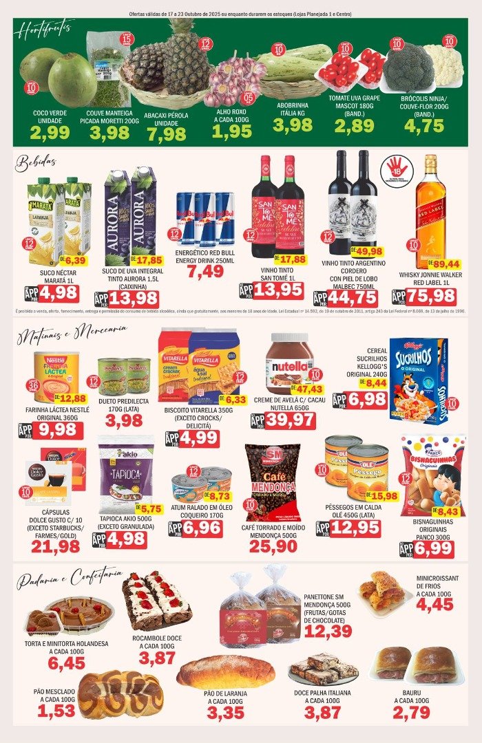 Supermercados Mendonça: ofertas válidas de 17 a 23 de Outubro de 2025