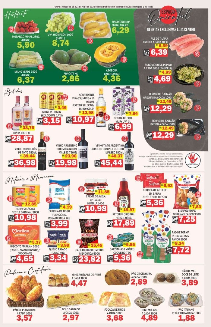 Supermercados Mendonça: ofertas válidas de 15 a 21 de Maio de 2026
